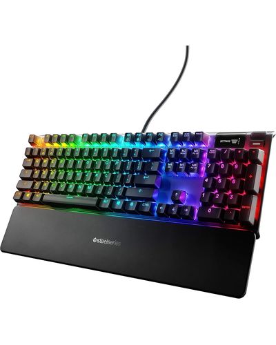 კლავიატურა SteelSeries Keyboard mechanical Apex 7 104key, Red Switch, USB-A, EN, RGB, black  - Primestore.ge