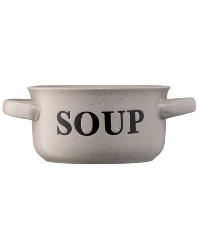 Soup bowl Ardesto Bowl Alcor, 550 ml, gray, ceramics, 3 image