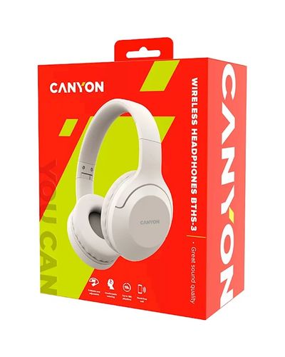 Headphone Canyon BTHS-3 Wireless headphones Beige, 4 image