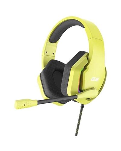 Headphone 2E HG315 Gaming Headset, Wired, RGB, USB, Yellow, 3 image