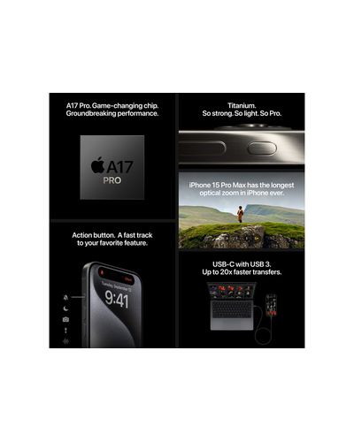 მობილური ტელეფონი Apple iPhone 15 Pro 128GB Natural Titanium , 8 image - Primestore.ge
