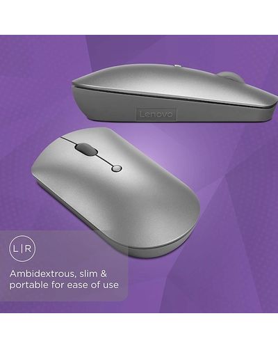 Mouse Lenovo 600 Bluetooth Silent Mouse, Blue Optical Sensor, Adjustable DPI, 4 Button, Microsoft Swift Pair, Windows, Chrome, GY50X88832, Gray, 5 image