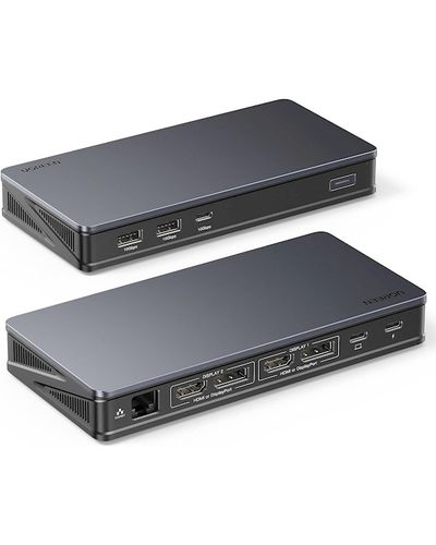 USB-C Hub UGREEN CM615 (90912) Revodok Pro 209, Type-C, USB, HDMI, RJ45, DP, PD, Docking Station, Black
