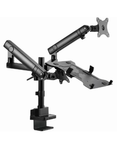 მონიტორის საკიდი Gembird MA-DA3-02 Desk mounted adjustable monitor arm with notebook tray (full-motion) 17"-32"  - Primestore.ge