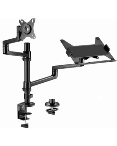 მონიტორის საკიდი Gembird MA-DA-04 Desk mounted adjustable monitor arm with notebook tray 17"-32" , 2 image - Primestore.ge