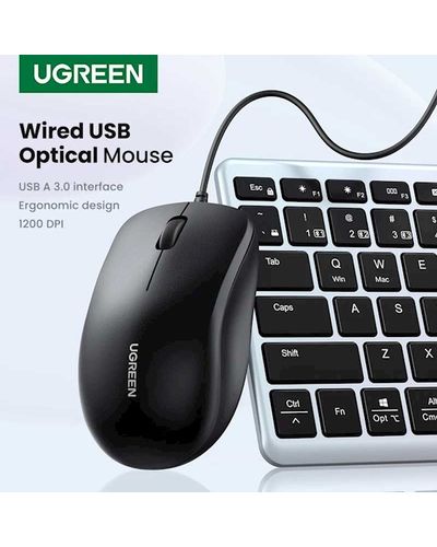 მაუსი UGREEN MU007 (90789), Wired, USB, Mouse, Black , 3 image - Primestore.ge