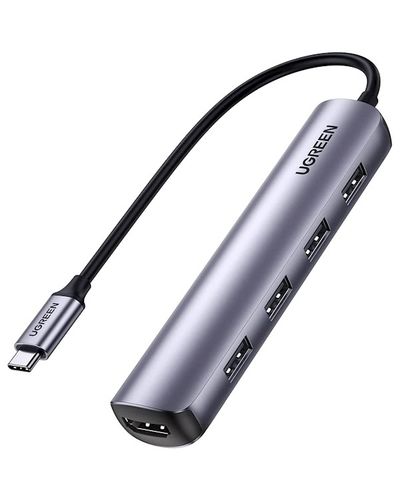 USB-C ჰაბი UGREEN CM417 (20197), USB-C, USB, HDMI, Hub, Gey  - Primestore.ge