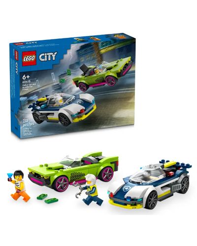 ლეგო LEGO Constructor CITY POLICE CAR AND MUSCLE CAR CHASE  - Primestore.ge