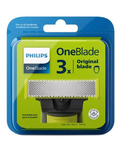 საპარსის პირები Philips OneBladec Replacement blade 3 Pack QP230/50 , 3 image - Primestore.ge