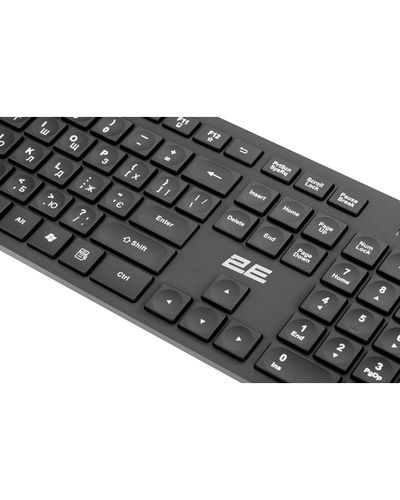 კლავიატურა 2E Keyboard membrane KS260 106key, WL, EN/UK, black , 2 image - Primestore.ge