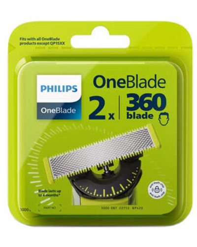 საპარსის პირები Philips OneBladec Replacement blade 2 Pack QP420/50 , 2 image - Primestore.ge