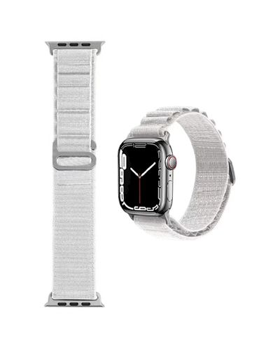 სმარტ საათის სამაჯური Wiwu 42/44/45/49 Nylon, Apple Watch Strap, White , 2 image - Primestore.ge
