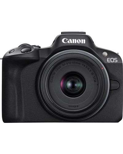 ციფრული ფოტოაპარატი Canon EOS R50 Mirrorless Camera with 18-45mm Lens (Black)  - Primestore.ge