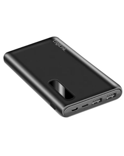 Portable charger Logilink PA0280 Power Bank 10.000mAh 2xUSB with display Black, 2 image