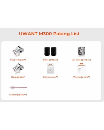 რბილი ავეჯის მტვერსასრუტი Uwant M300, 500W, Mite Remover And Mattress Vacuum Cleaner, White , 5 image - Primestore.ge
