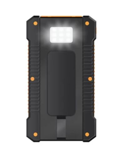 პორტატული დამტენი Logilink PA0304 Solar Power Bank 8000mAh Flashlight 2xUSB Orange/Black , 3 image - Primestore.ge