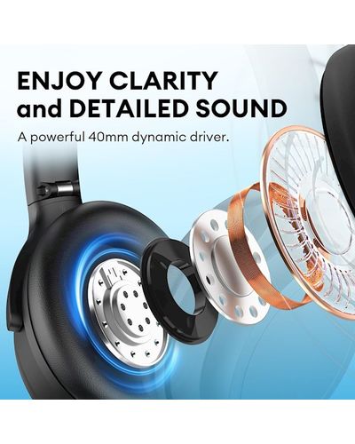 Headphone Edifier WH700NB, Active Noise Canceling Headphones, Wireless, Bluetooth, Black, 6 image