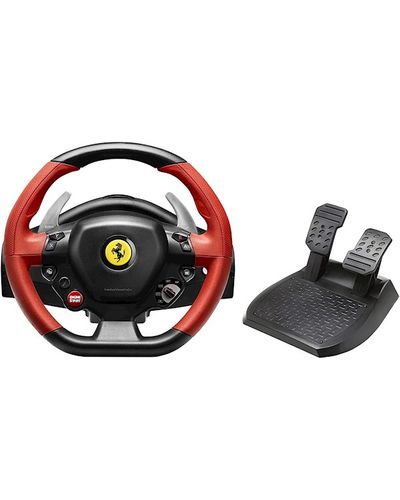 კომპიუტერული საჭე და პედლები Thrustmaster Ferrari 458, Xbox One, Black/Red , 4 image - Primestore.ge