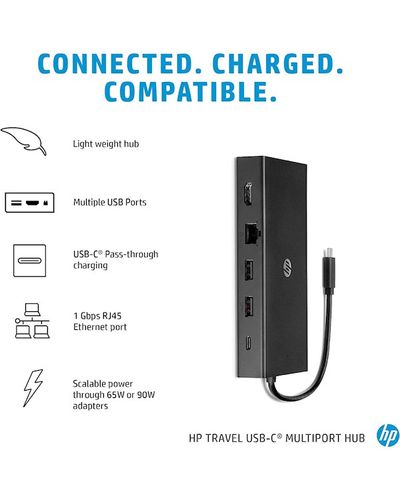 USB ჰაბი HP Travel USB-C Multi Port Hub (1C1Y5AA) , 4 image - Primestore.ge