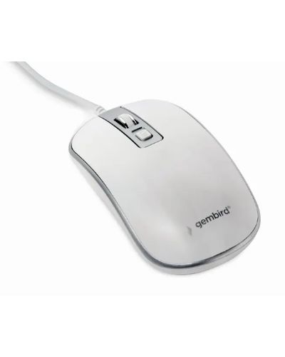 Mouse GEMBIRD MUS-4B-06-WS WHITE/SILVER, 2 image