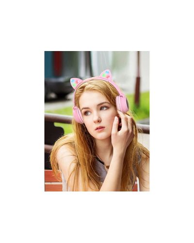 ყურსასმენი Hoco W27 Cat ear wireless headphones GREY , 3 image - Primestore.ge