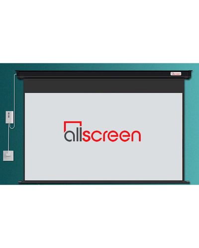ALLSCREEN ELECTRIC PROJECTION SCREEN 200X200CM HD FABRIC CMP-8080B WITH REMOTE CONTROL 110 inch, 3 image
