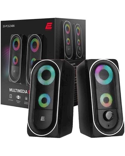დინამიკი 2E Multimedia speaker PCS234 RGB, 2.0, USB, Black , 2 image - Primestore.ge