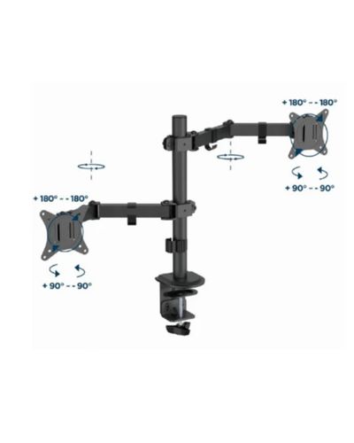 Monitor hanger Gembird MA-D2-03 Adjustable desk mounted double monitor arm 17"-32", 3 image