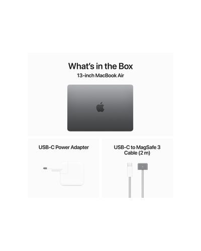 ნოუთბუქი Apple 13-inch MacBook Air: Apple M3 chip with 8-core CPU and 8-core GPU, 8GB, 256GB SSD - Space Grey , 8 image - Primestore.ge