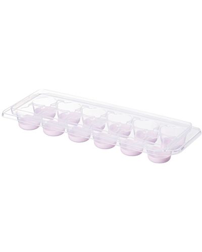 ყინულის ფორმა Ardesto Ice tray with lid Fresh Cylinder, 27х9.5х3.8cm, silicone, plastic, lilac , 2 image - Primestore.ge