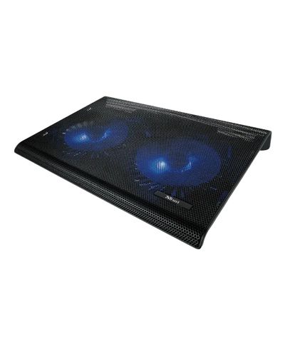 Cooler Trust azul Laptop Cooling Stand with dual fans