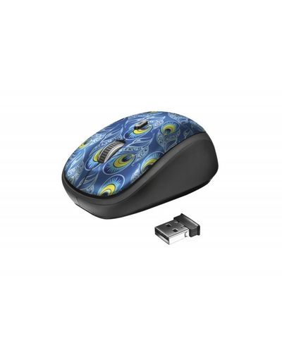 მაუსი Trust Yvi Wireless Mouse peacock , 2 image - Primestore.ge