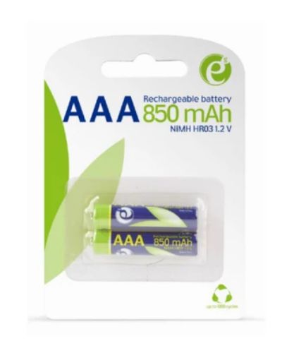 ელემენტი Gembird EG-BA-AAA8R-01 Rechargeable AAA batteries 850mAh 2-Pack , 2 image - Primestore.ge