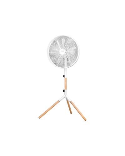 ვენტილატორი Sencor SFN 4080WH Tripod Stand Fan, Blade Diameter of 40cm, 3speed Level, Power 50W, Metal and Wood, 130x81x67  - Primestore.ge