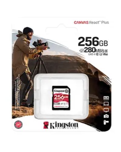 ფლეშ ბარათი Kingston Canvas React Plus 256 GB Class 10/UHS-II , 2 image - Primestore.ge