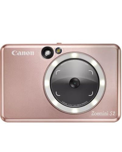 სამოყვარულო ფოტო კამერა CANON Zoemini S2 2 in 1 Mini Photo Printer Rose Gold  - Primestore.ge
