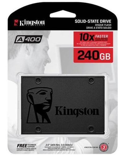 მყარი დისკი KINGSTON A400 SATA 3 2.5" SOLID STATE DRIVE SA400S37/240GB , 2 image - Primestore.ge