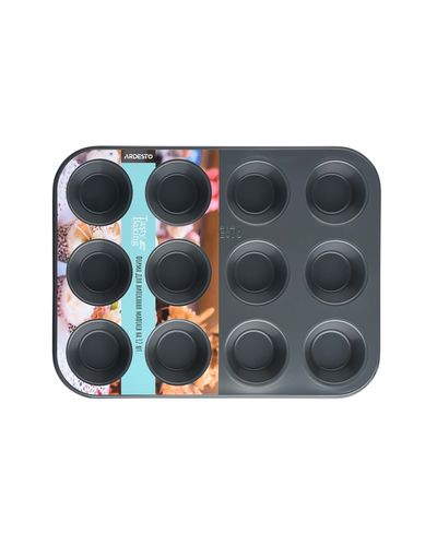 Muffin baking form 12 cup muffin pan Ardesto Tasty baking, 35x26.5x3cm, carbon steel, 3 image