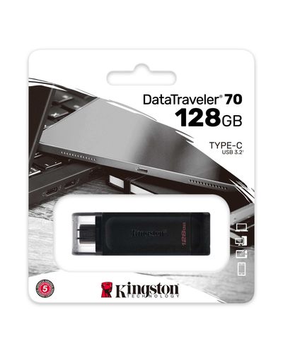 USB ფლეშ მეხსიერება Kingston 128GB USB-C 3.2 Gen 1 DT70 , 4 image - Primestore.ge