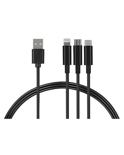 USB cable 2E USB 3 in 1 Micro / Lightning / Type C, 5V / 2.4A, Black, 1.2m, 3 image