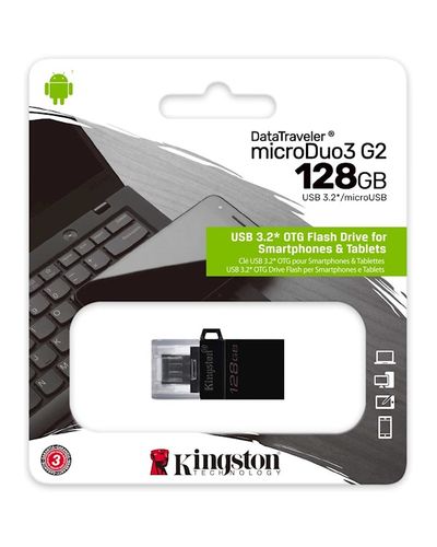 USB ფლეშ მეხსიერება Kingston 128GB USB 3.2 G2 microUSB DT microDuo OTG , 4 image - Primestore.ge