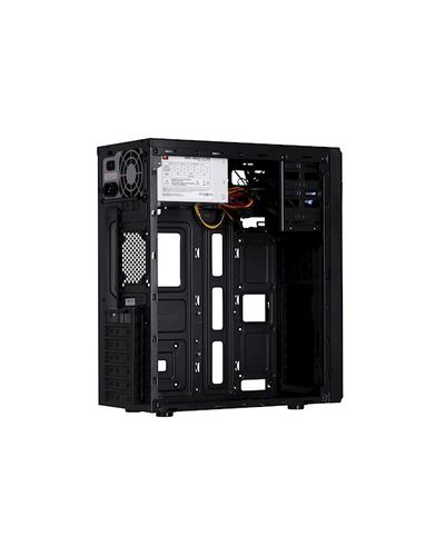 Case 2E E183-400 Case ALFA MidT, PSU ATX400W, 2xUSB3.0, metal perforated (side panel) Black, 3 image