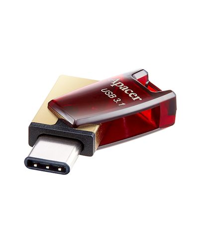 USB ფლეშ მეხსიერება Apacer 64GB USB 3.1 Type-C Dual AH180 Red , 4 image - Primestore.ge