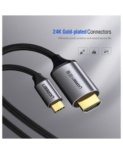 HDMI Cable Ugreen MM142 (50570) USB C HDMI Cable Type C to HDMI 1.5M Thunderbolt 3 for MacBook Samsung Galaxy S9 / S8 Huawei Mate 10 Pro P20 USB-C HDMI Adapter  Type C to HDMI Cable  1.5M, 2 image