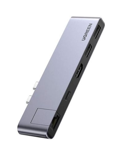 ადაპტერი UGREEN CM218 (50984) Apple MacBookPro laptop accessories dock USB Type C to HDMI Converter RJ45  - Primestore.ge