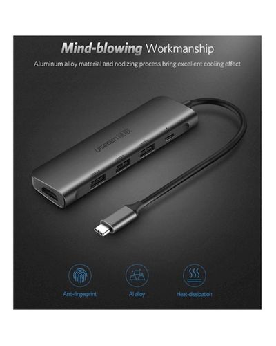 Adapter UGREEN CM136 (50209) USB Type C to HDMI + USB 3.0*3 + PD Power Converter, 3 image