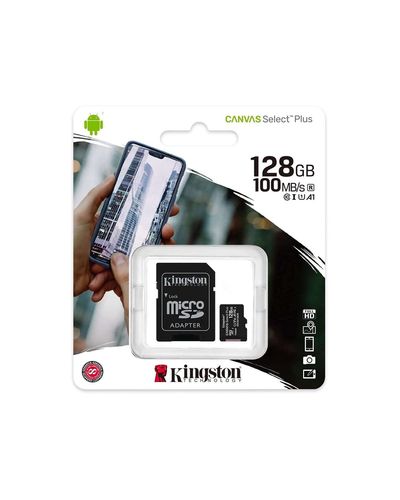ფლეშ მეხსიერება Kingston 128GB Canvas Select Plus With Adapter (SDCS2/128GB)  - Primestore.ge