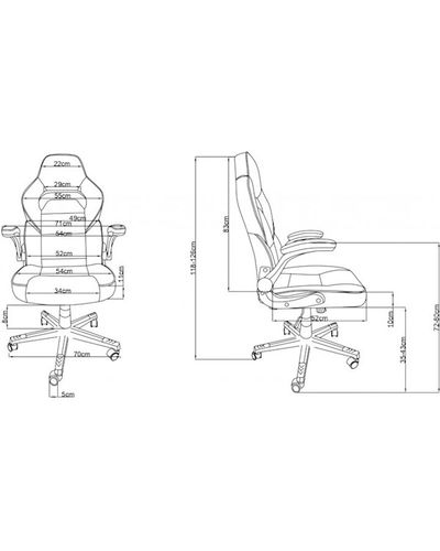 სათამაშო სავარძელი 2E 2E-GC-HEB-BKWT Gaming Chair Hebi Black/White , 7 image - Primestore.ge