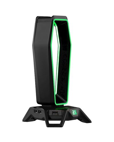 Headphone Stand 2E 2E-GST330UB Gaming 3in1 GST330 Headset Stand, RGB, USB, Black, 2 image