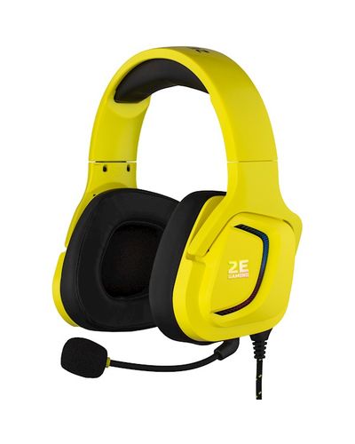 ყურსასმენი 2E HG340 Wired Gaming Headset RGB, USB 7.1, Yellow , 2 image - Primestore.ge